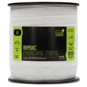 ZoneGuard 40 mm Basic Afrasteringslint Wit 200 m voor Paarden