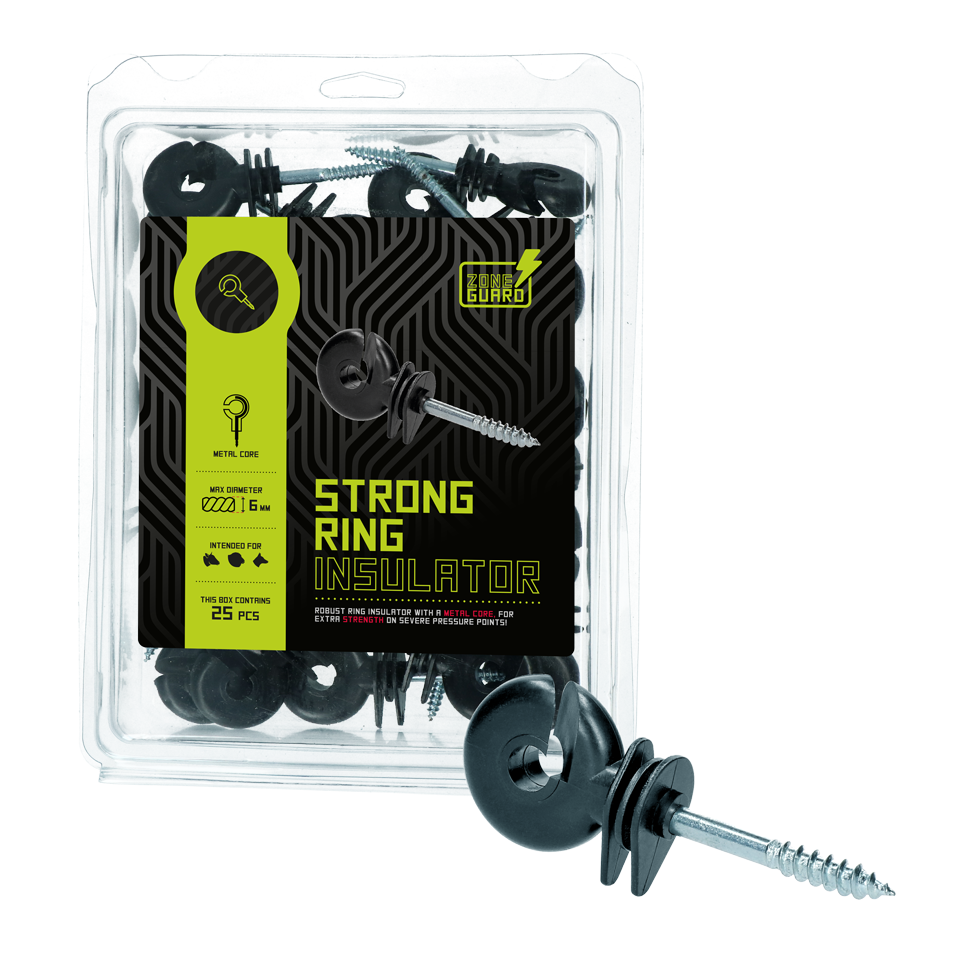 ZoneGuard Strong Ringisolator zwart 5,3 mm - 25 stuks - afbeelding 2