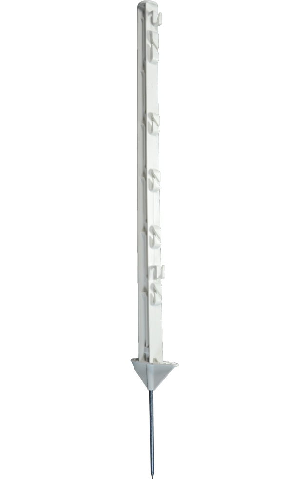 ZoneGuard Kunststof Instappaal 75 cm wit voor koorden en linten