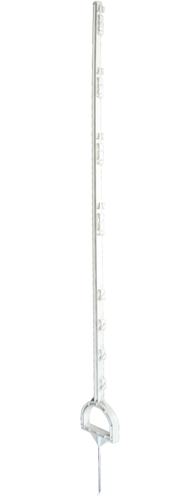ZoneGuard Instappaal Stijgbeugel 155 cm wit voor dieren