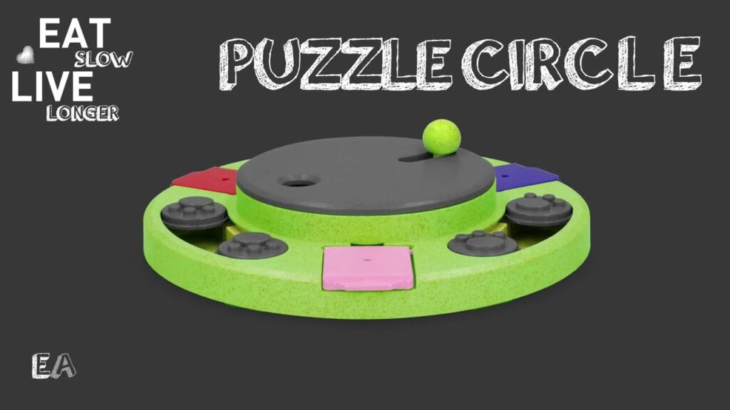 Eat Slow Live Longer Puzzle Circle - Voerpuzzel voor Honden - afbeelding 2